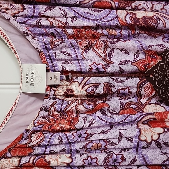 NWT Knox Rose 100% Rayon Tiered Ruffle Flowy with pockets and flutter sl… - Picture 5 of 15